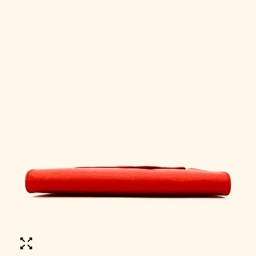 Red Envelope Crossbody Clutch Bag with Chain Strap - Picture 6 of 11